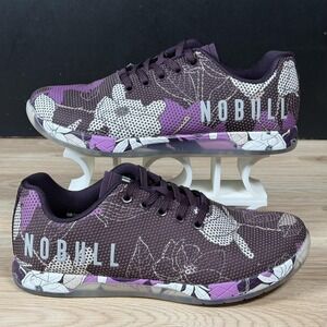 NOBULL Trainer Shoes Womens Size 9 Purple Floral Print CrossFit Training Gym